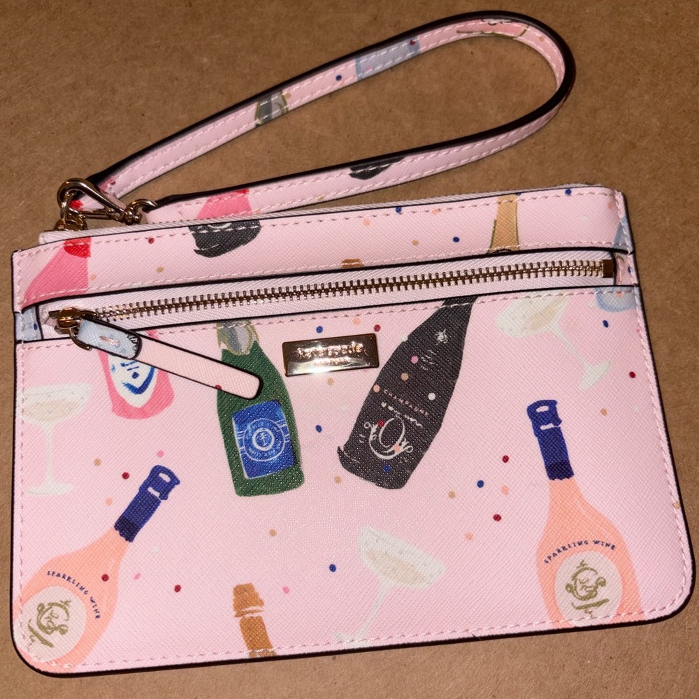 Kate Spade Champagne RARE wristlet NWOT Pink